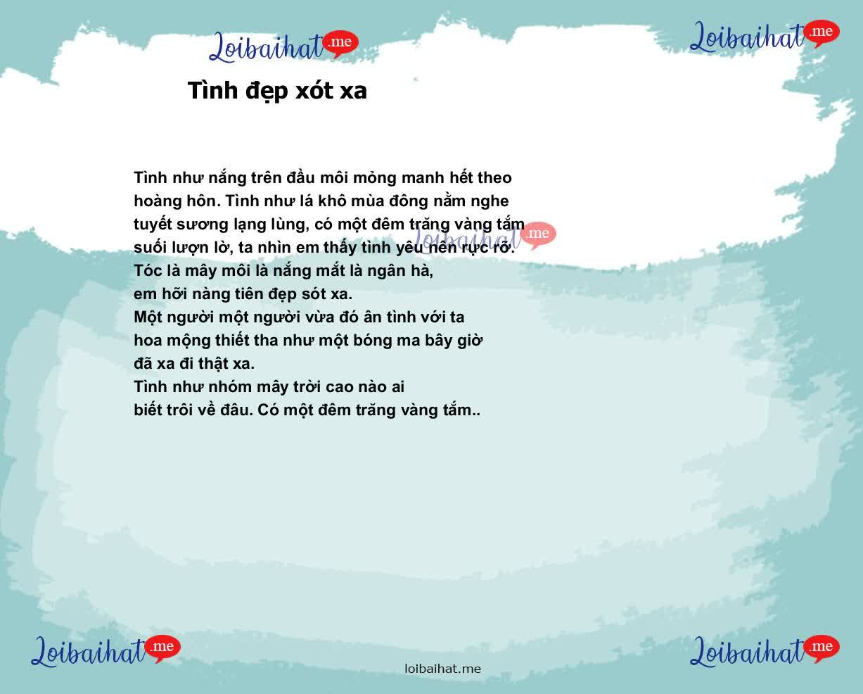 Tình đẹp xót xa