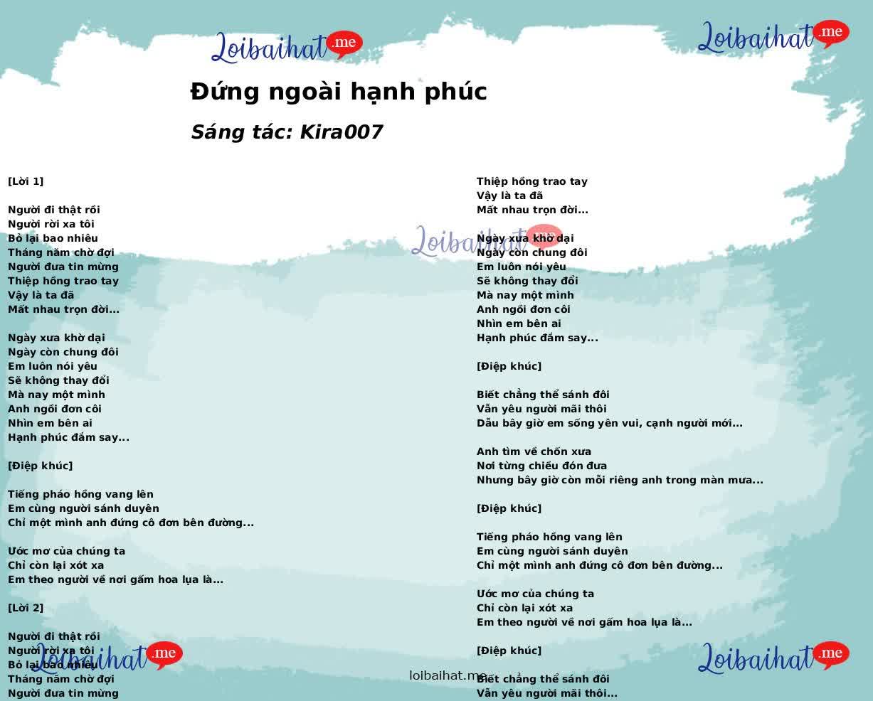 Đứng ngoài hạnh phúc