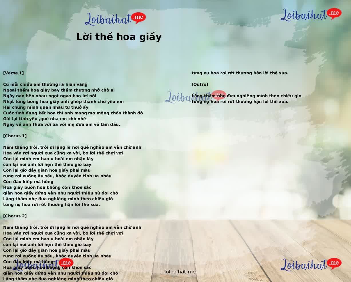 Lời thề hoa giấy