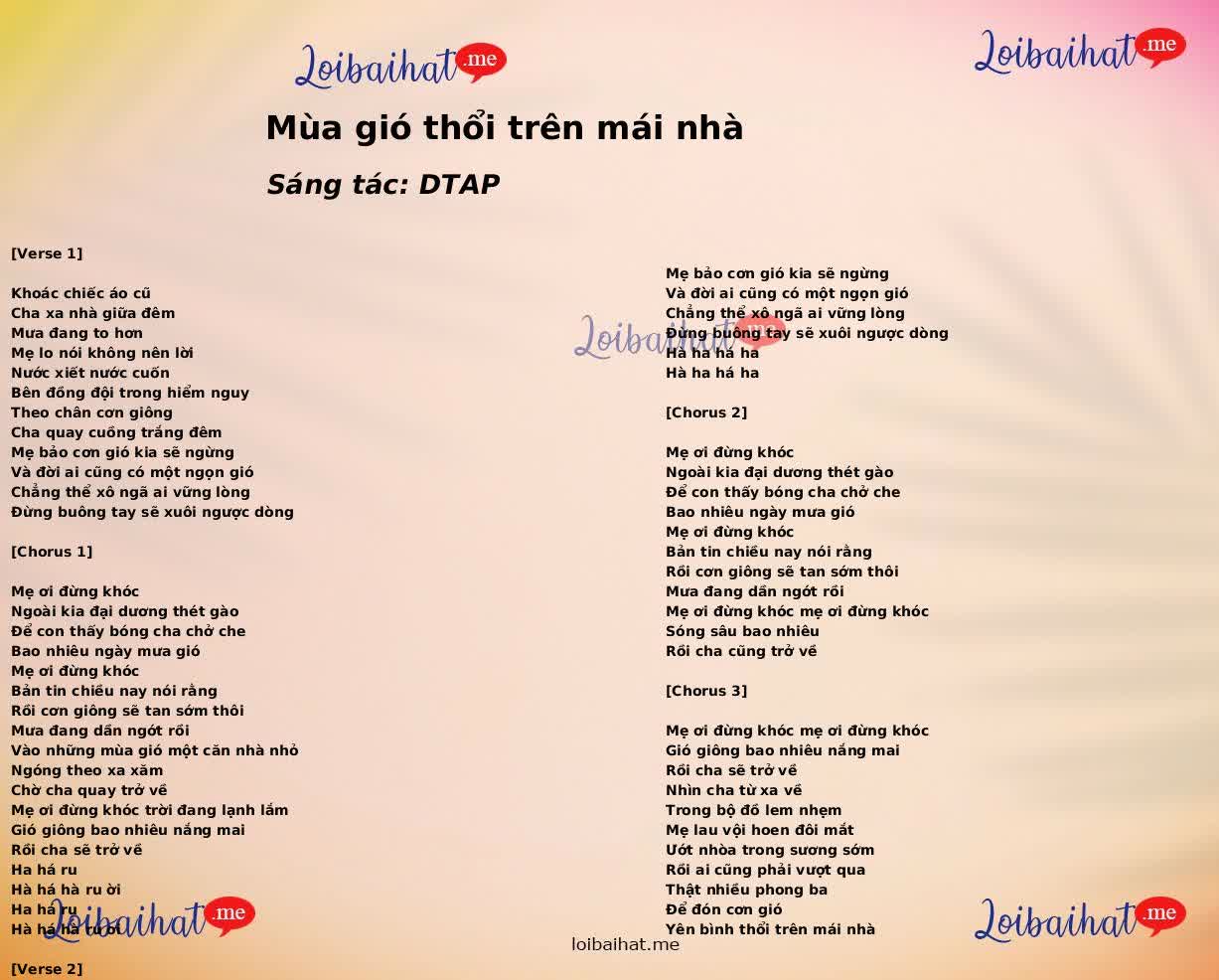 Mùa gió thổi trên mái nhà