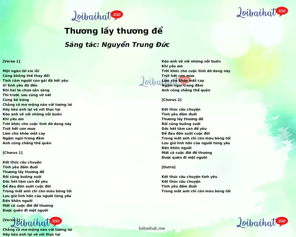 Thương lấy thương để