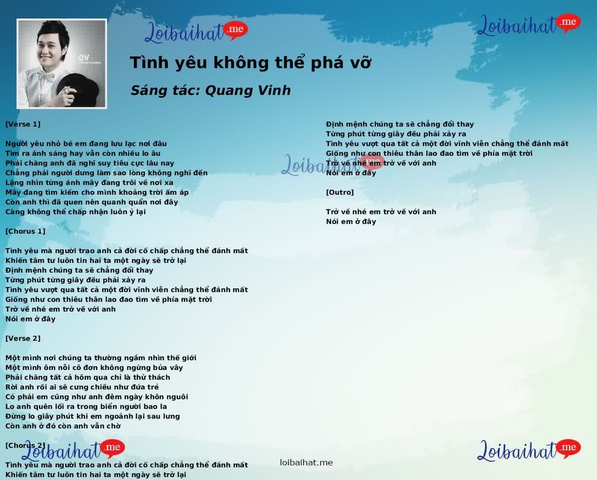 Tình yêu không thể phá vỡ