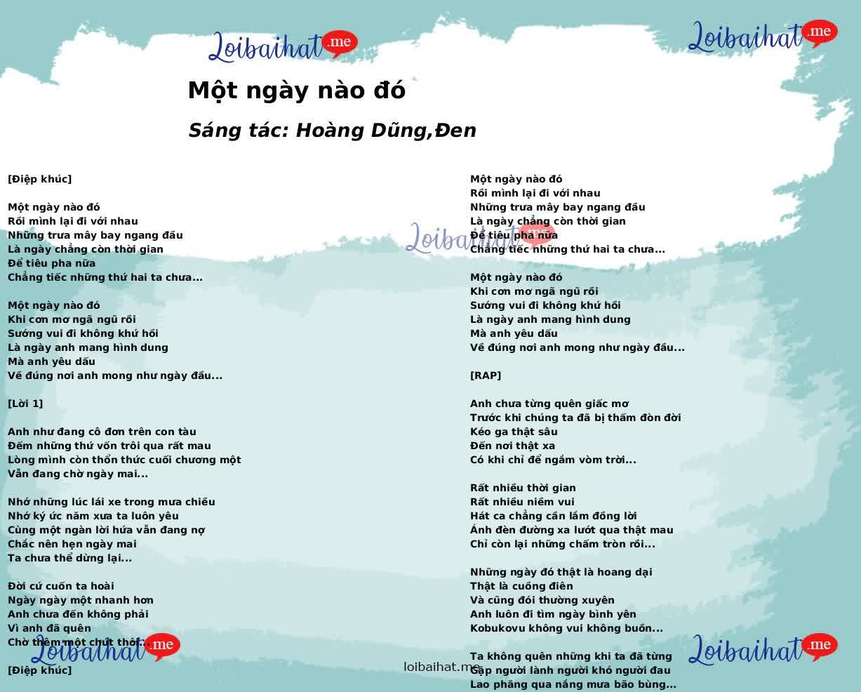 Một ngày nào đó