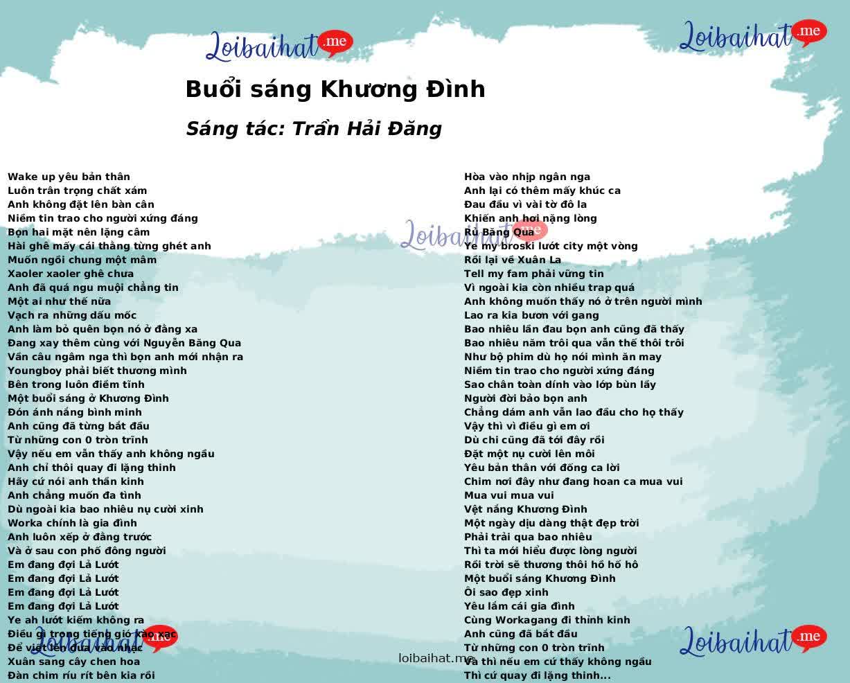 Buổi sáng Khương Đình