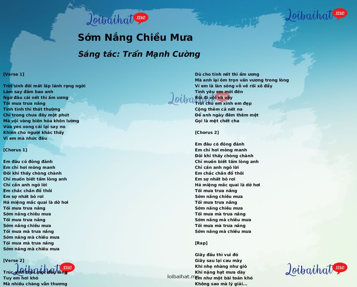 Sớm Nắng Chiều Mưa