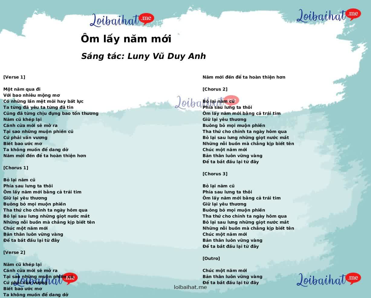 Ôm lấy năm mới