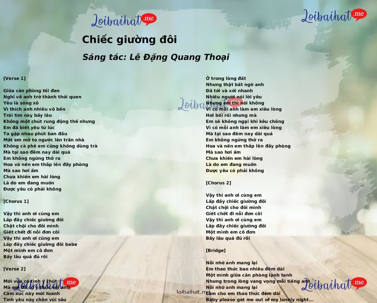 Chiếc giường đôi