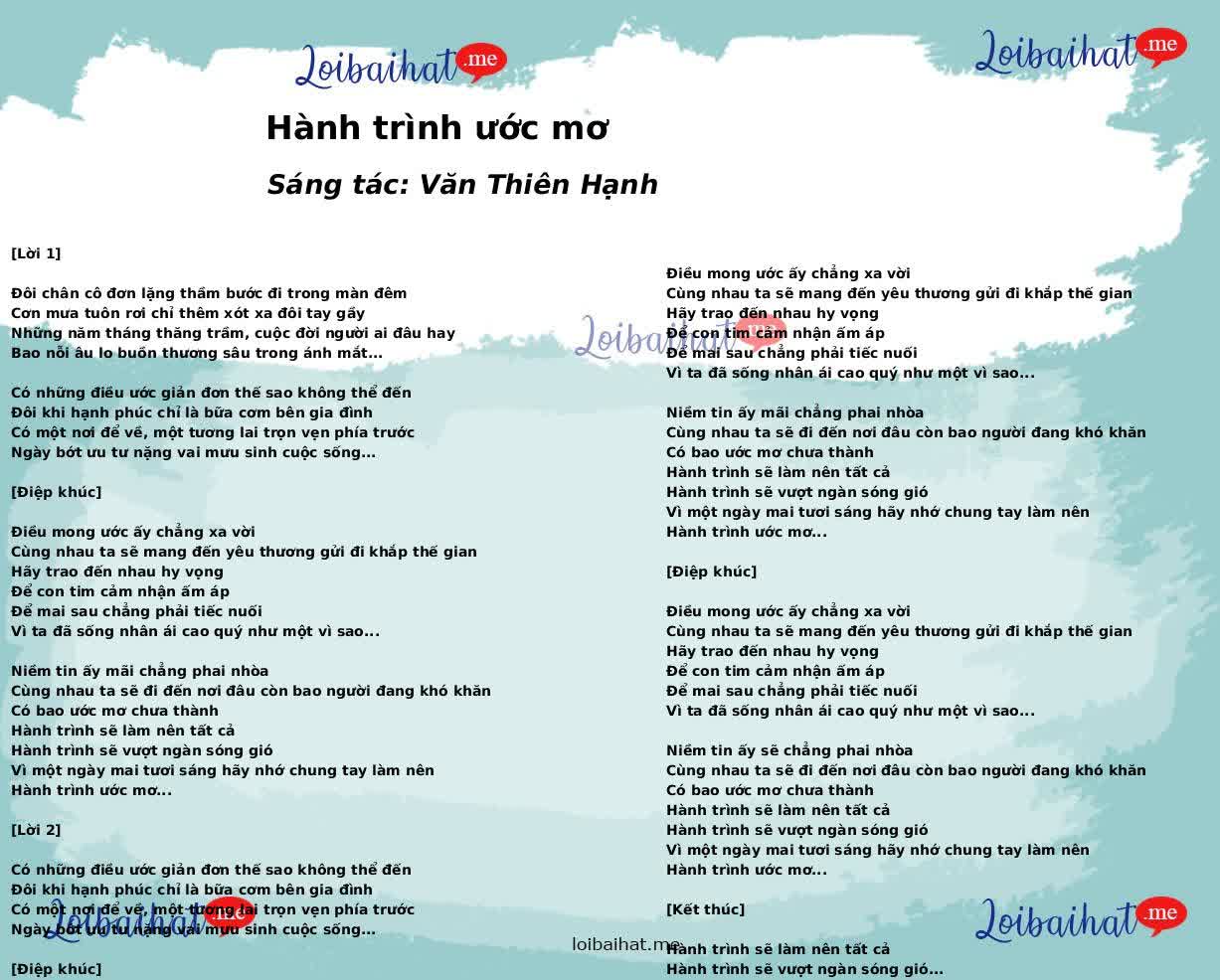 Hành trình ước mơ