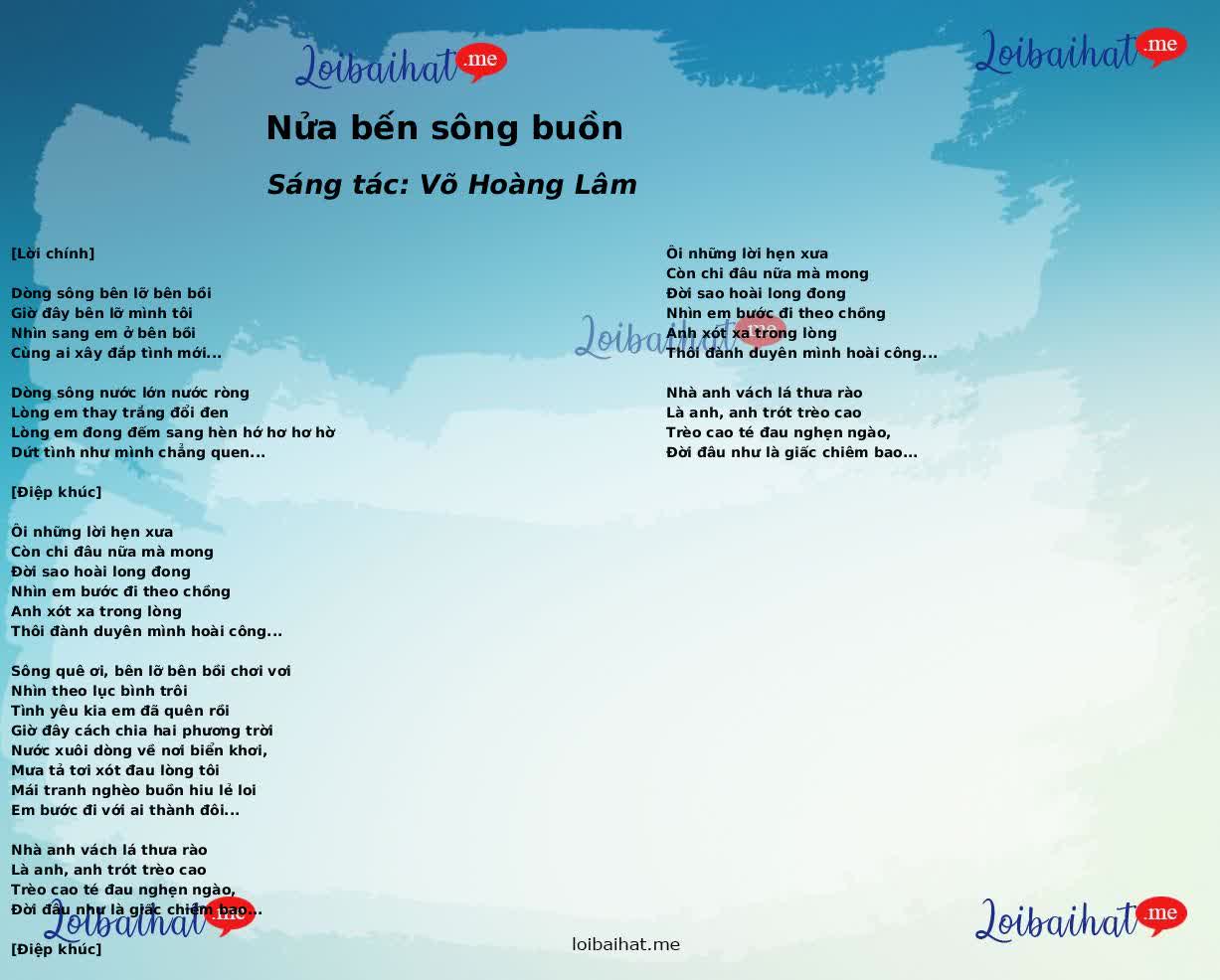 Nửa bến sông buồn
