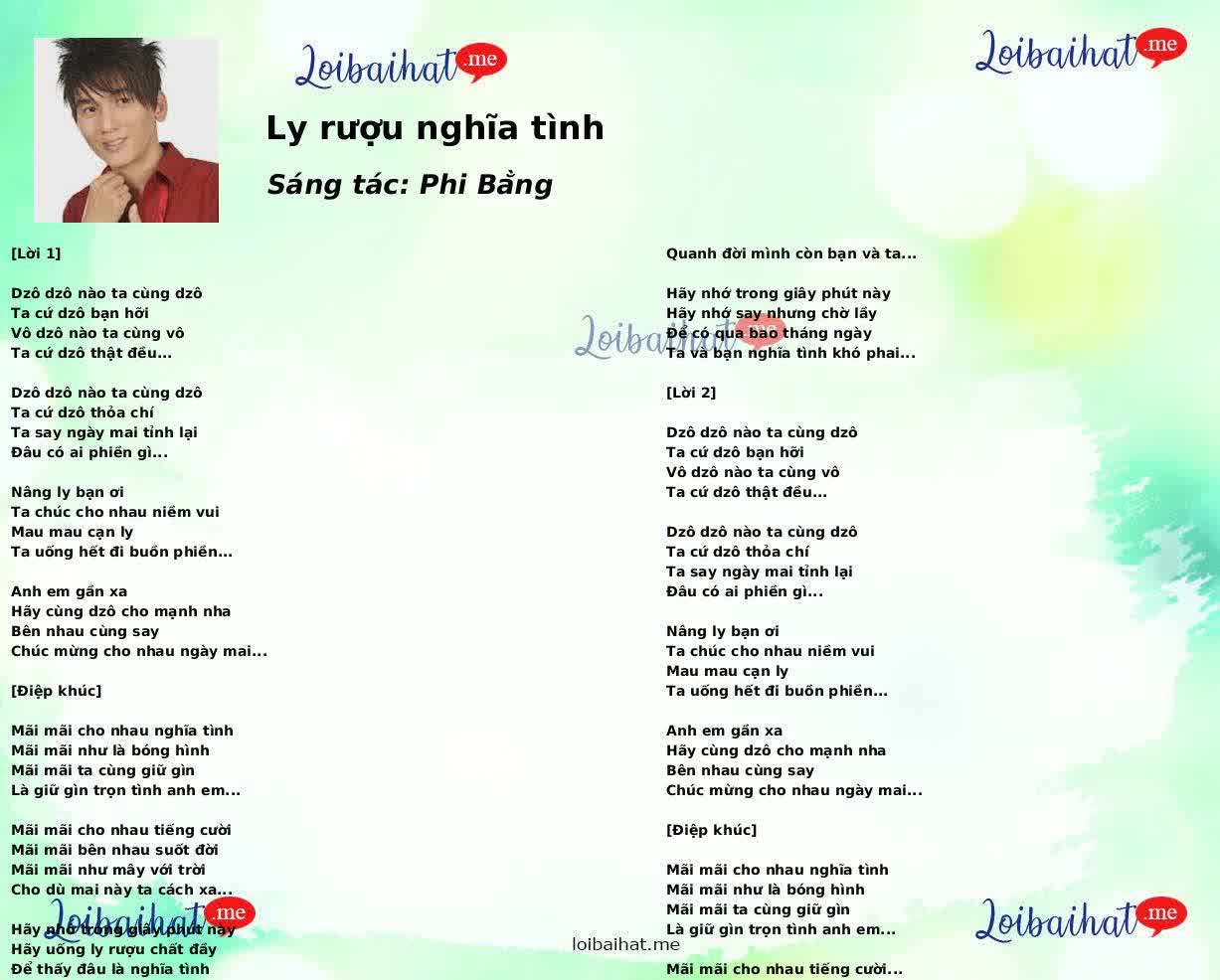 Ly rượu nghĩa tình