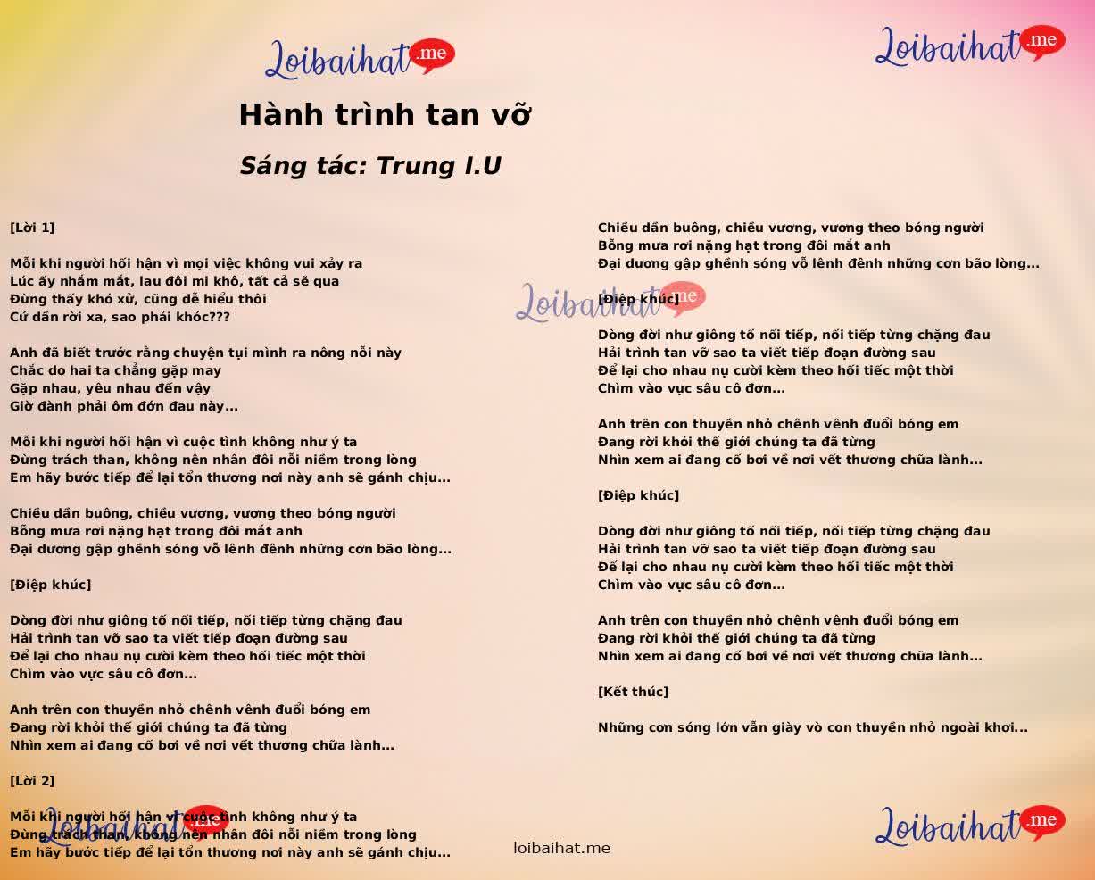 Hành trình tan vỡ