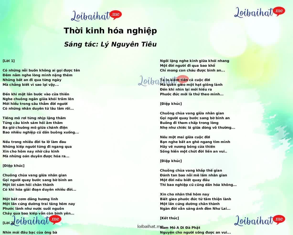 Thời kinh hóa nghiệp