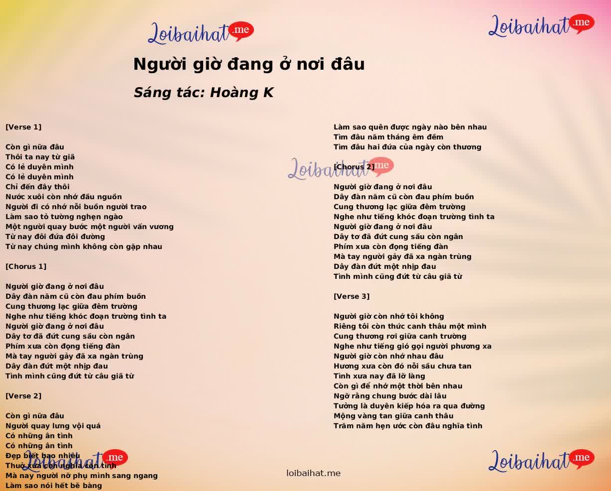Người giờ đang ở nơi đâu