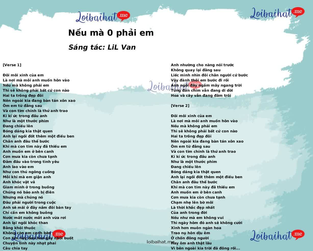 Nếu mà 0 phải em