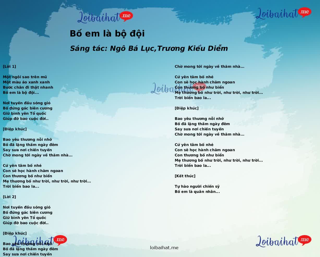 Bố em là bộ đội