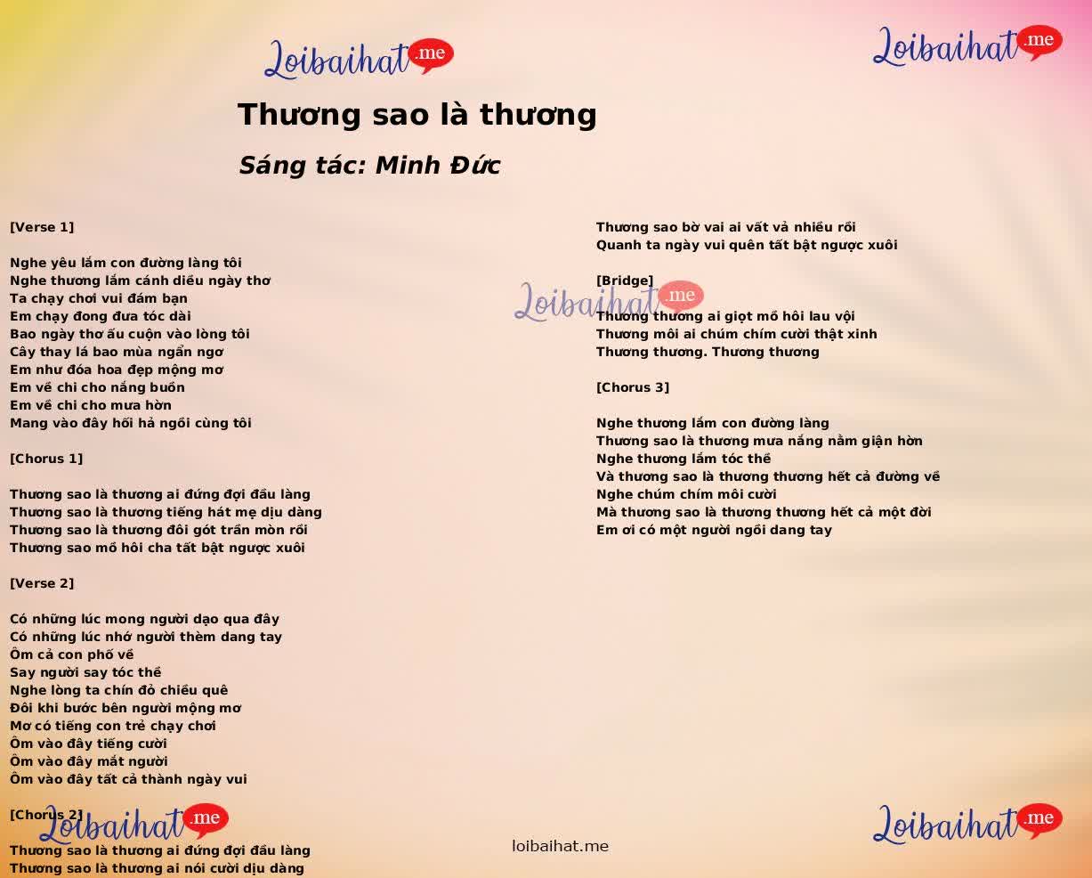 Thương sao là thương