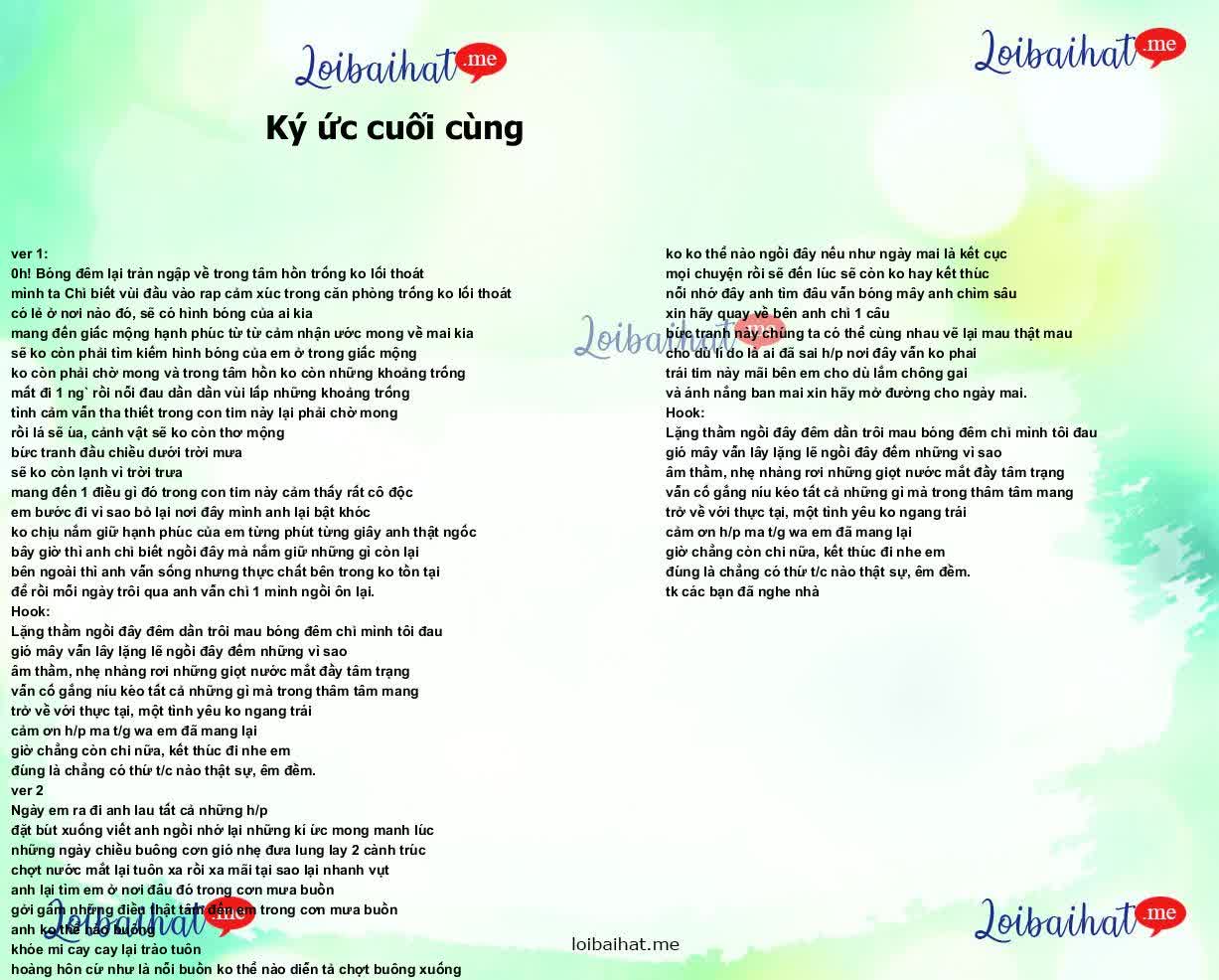 Ký ức cuối cùng