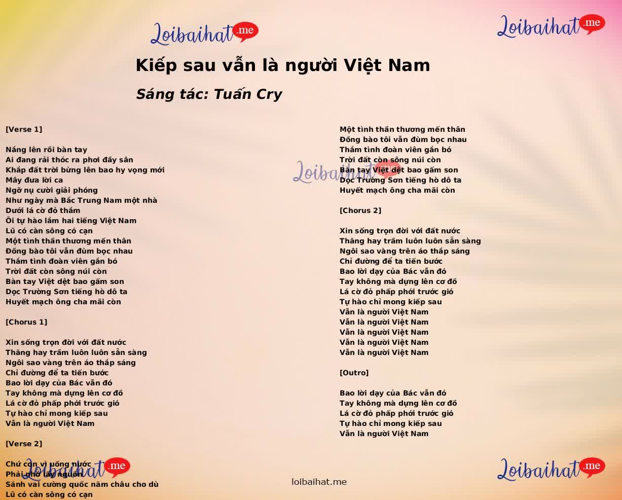 Kiếp sau vẫn là người Việt Nam