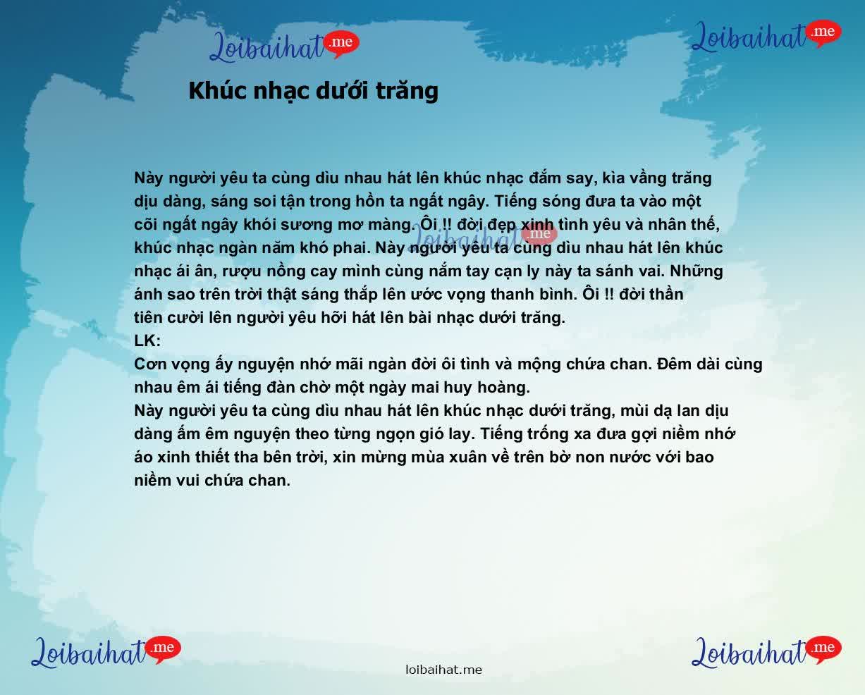 Khúc nhạc dưới trăng