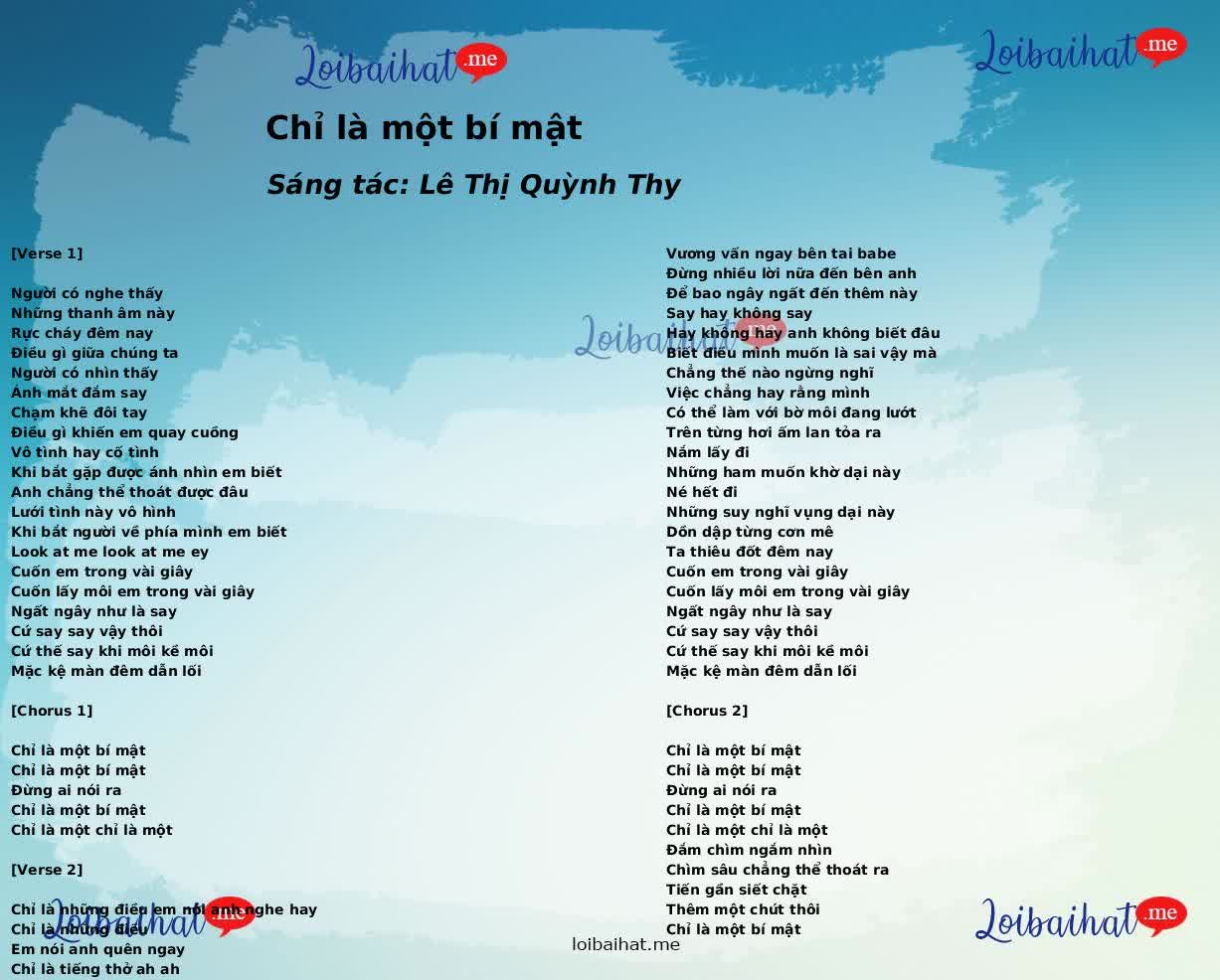 Chỉ là một bí mật