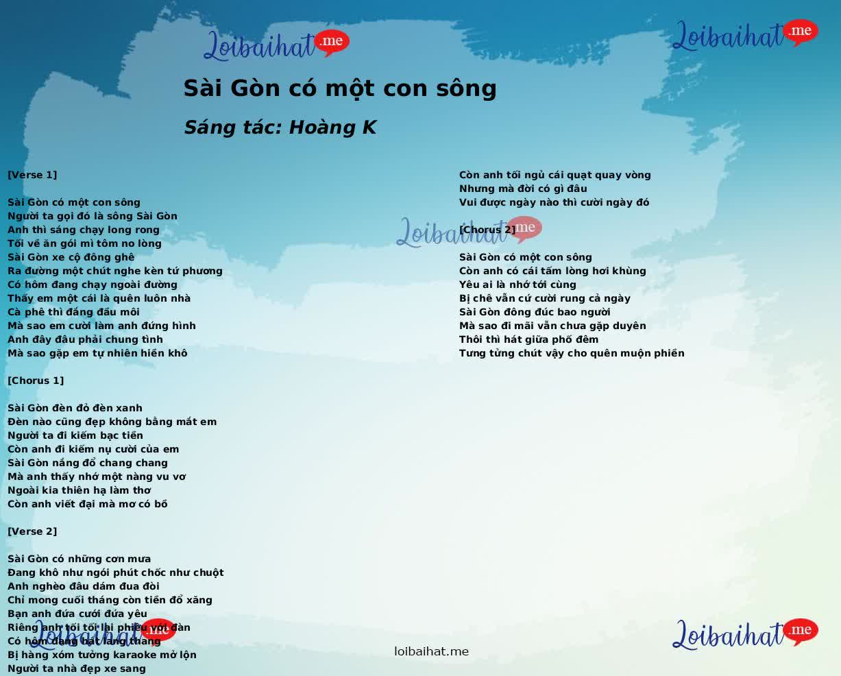 Sài Gòn có một con sông