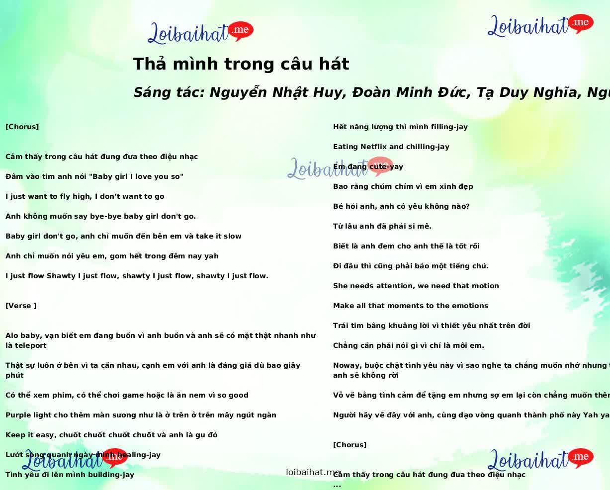 Thả mình trong câu hát