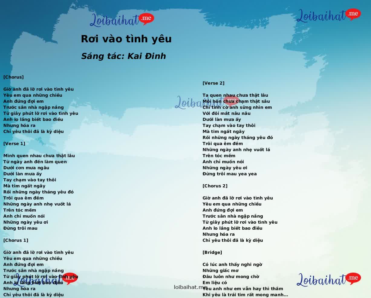 Rơi vào tình yêu