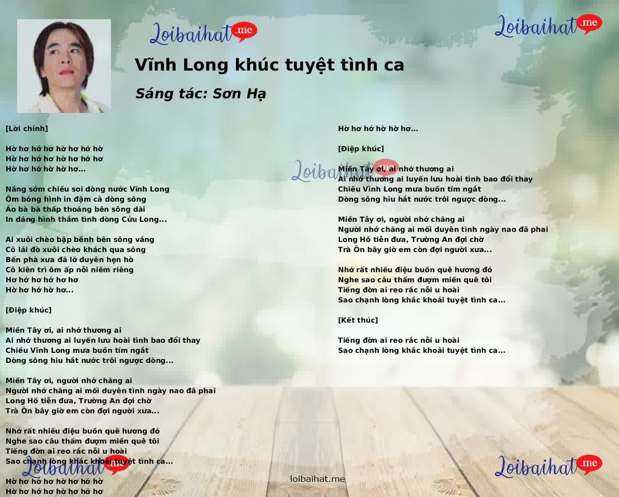 Vĩnh Long khúc tuyệt tình ca