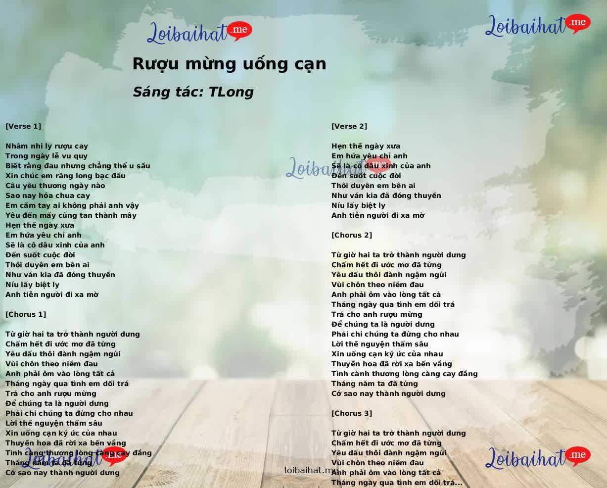 Rượu mừng uống cạn