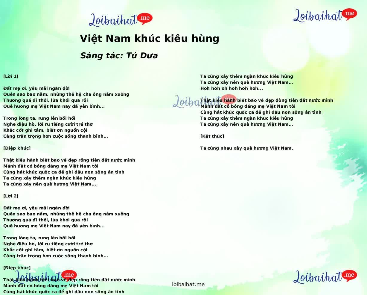 Việt Nam khúc kiêu hùng