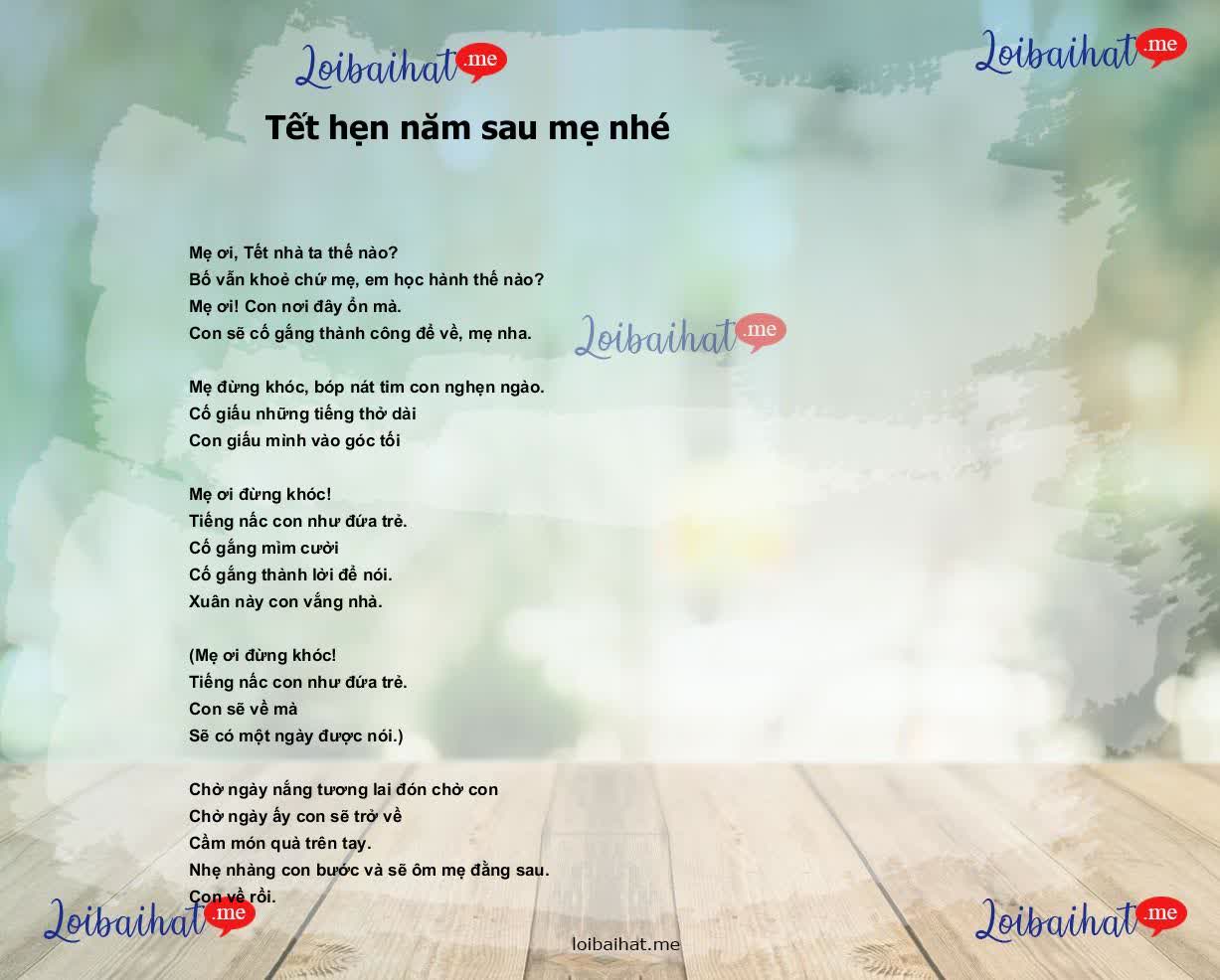 Tết hẹn năm sau mẹ nhé