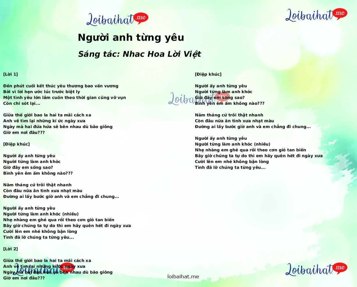 Người anh từng yêu