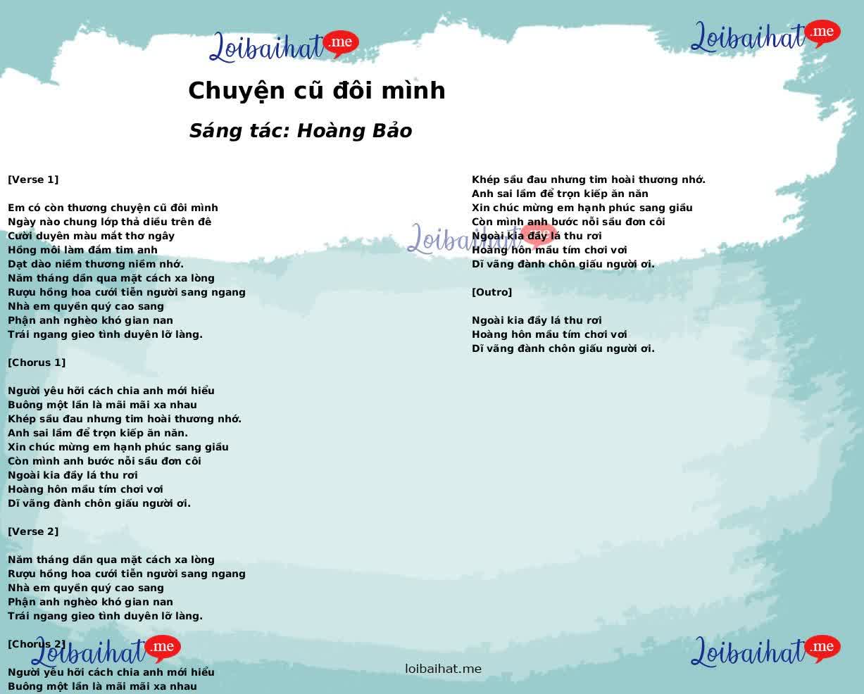 Chuyện cũ đôi mình