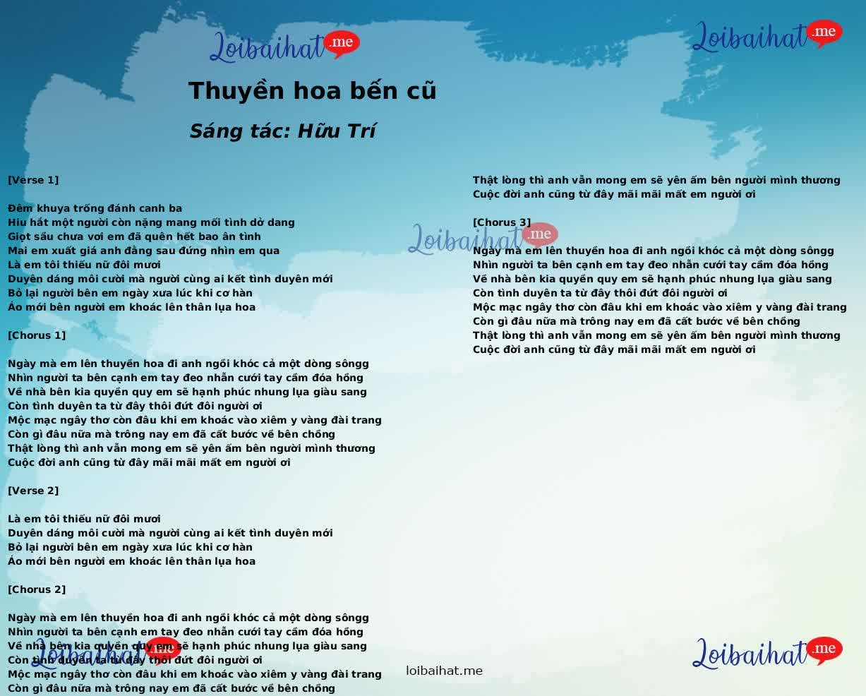 Thuyền hoa bến cũ