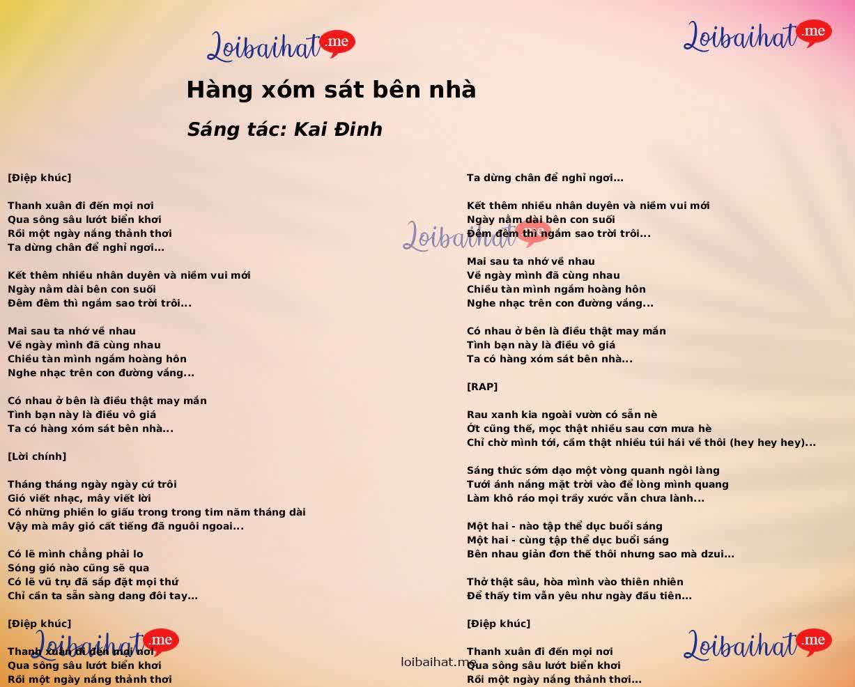 Hàng xóm sát bên nhà