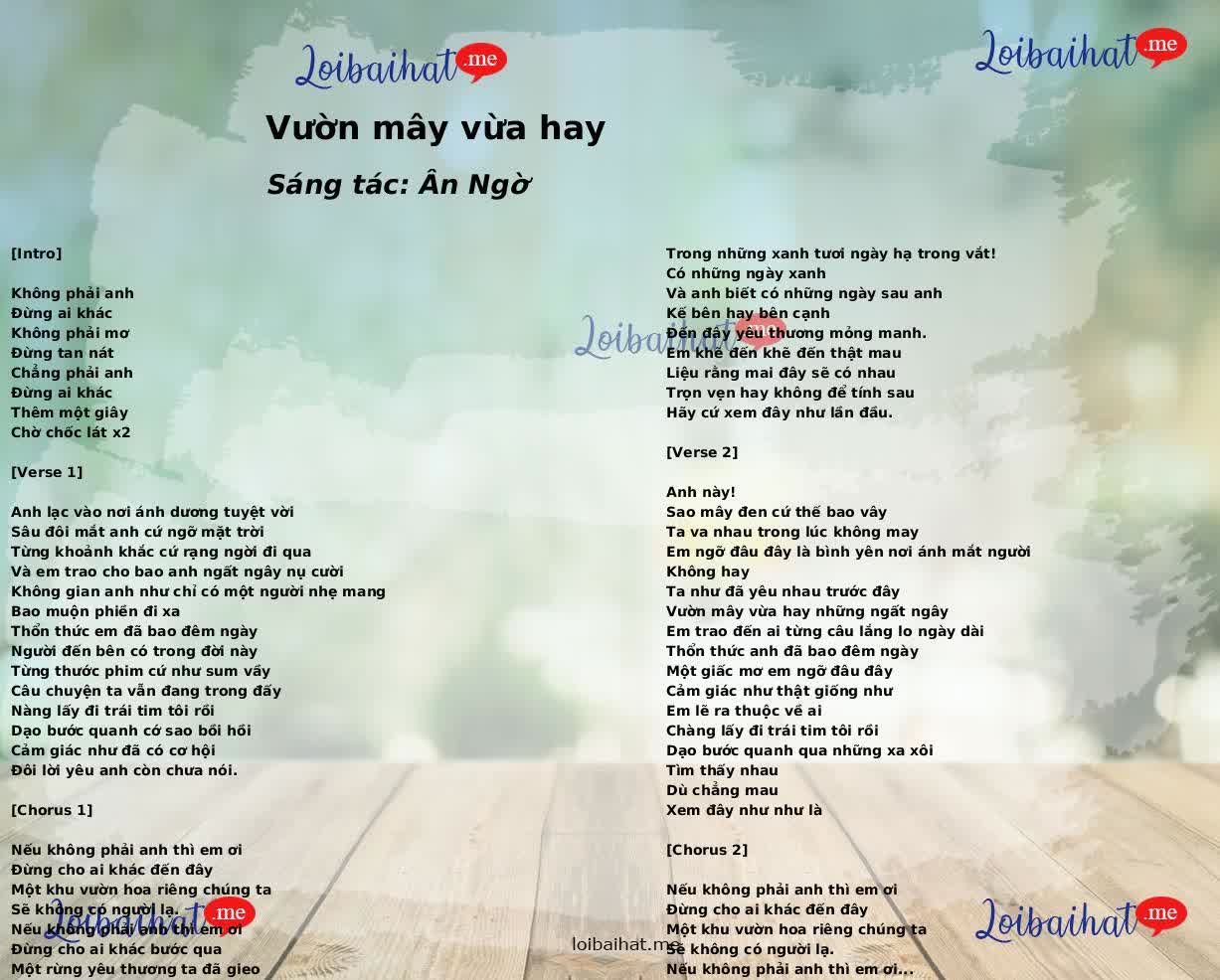 Vườn mây vừa hay