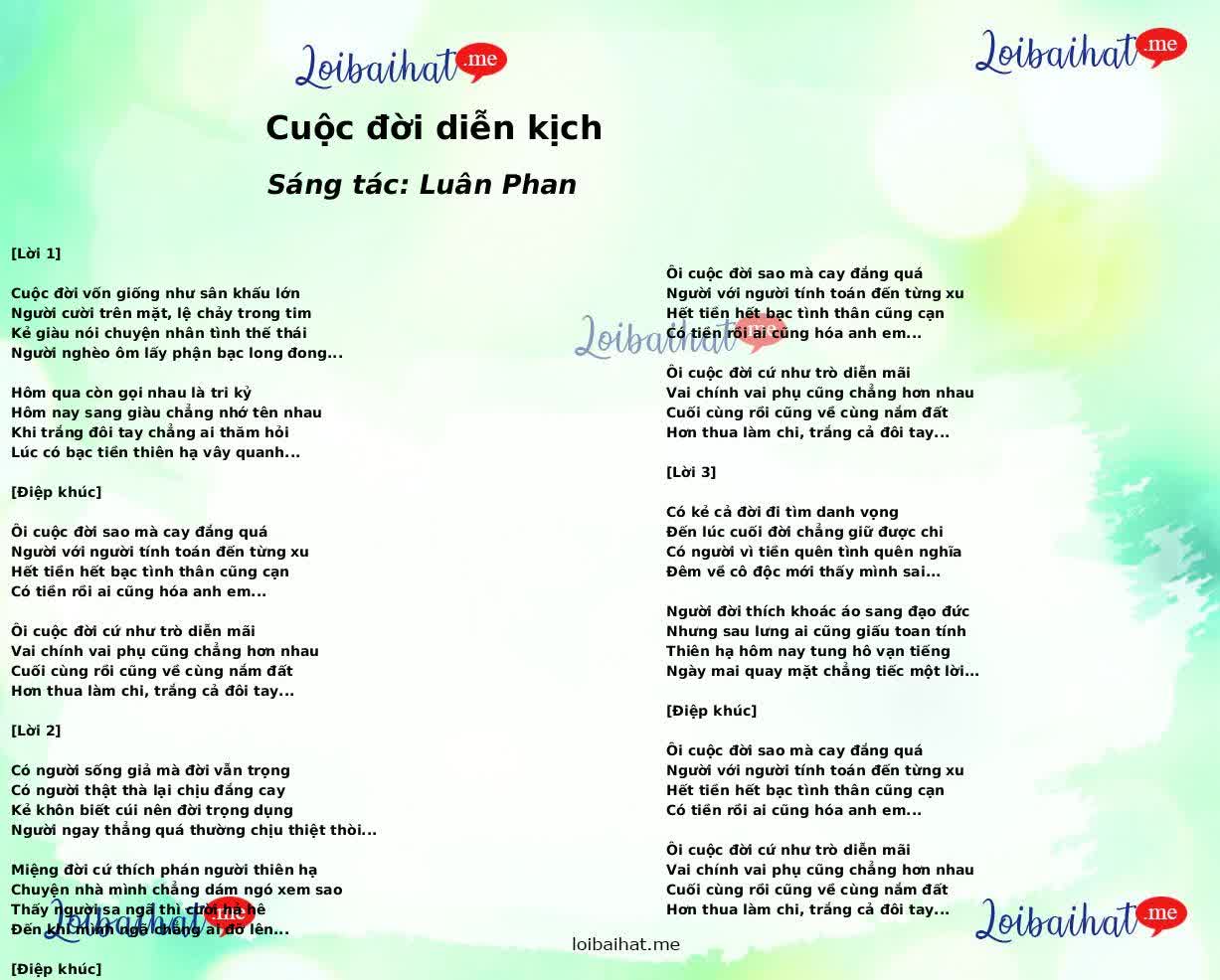 Cuộc đời diễn kịch