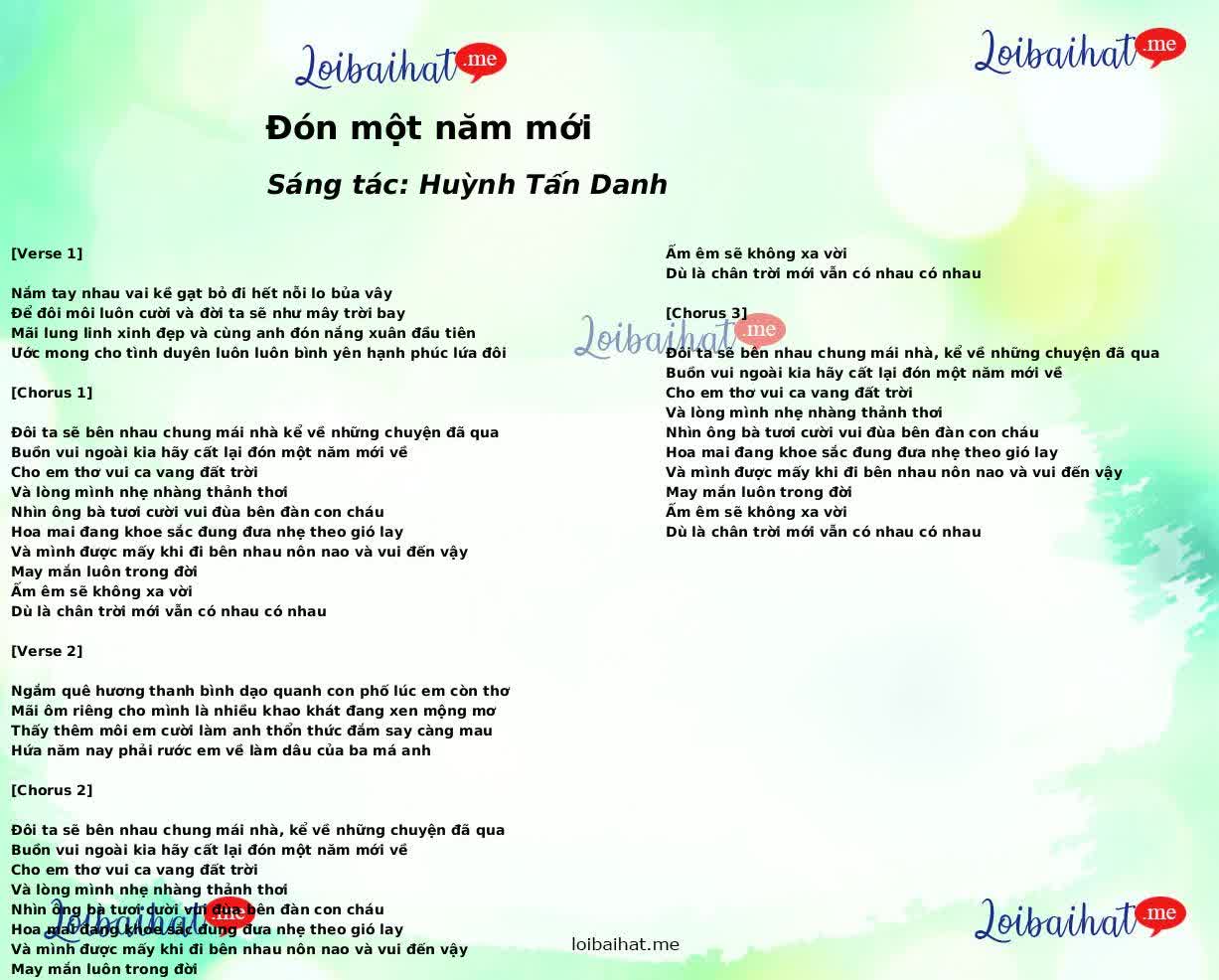 Đón một năm mới