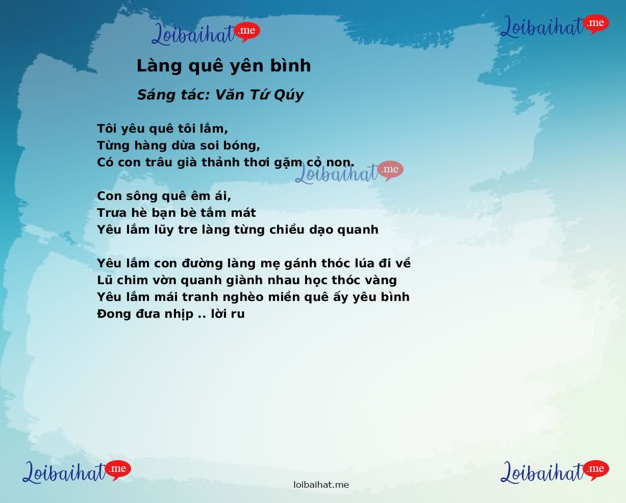 Làng quê yên bình