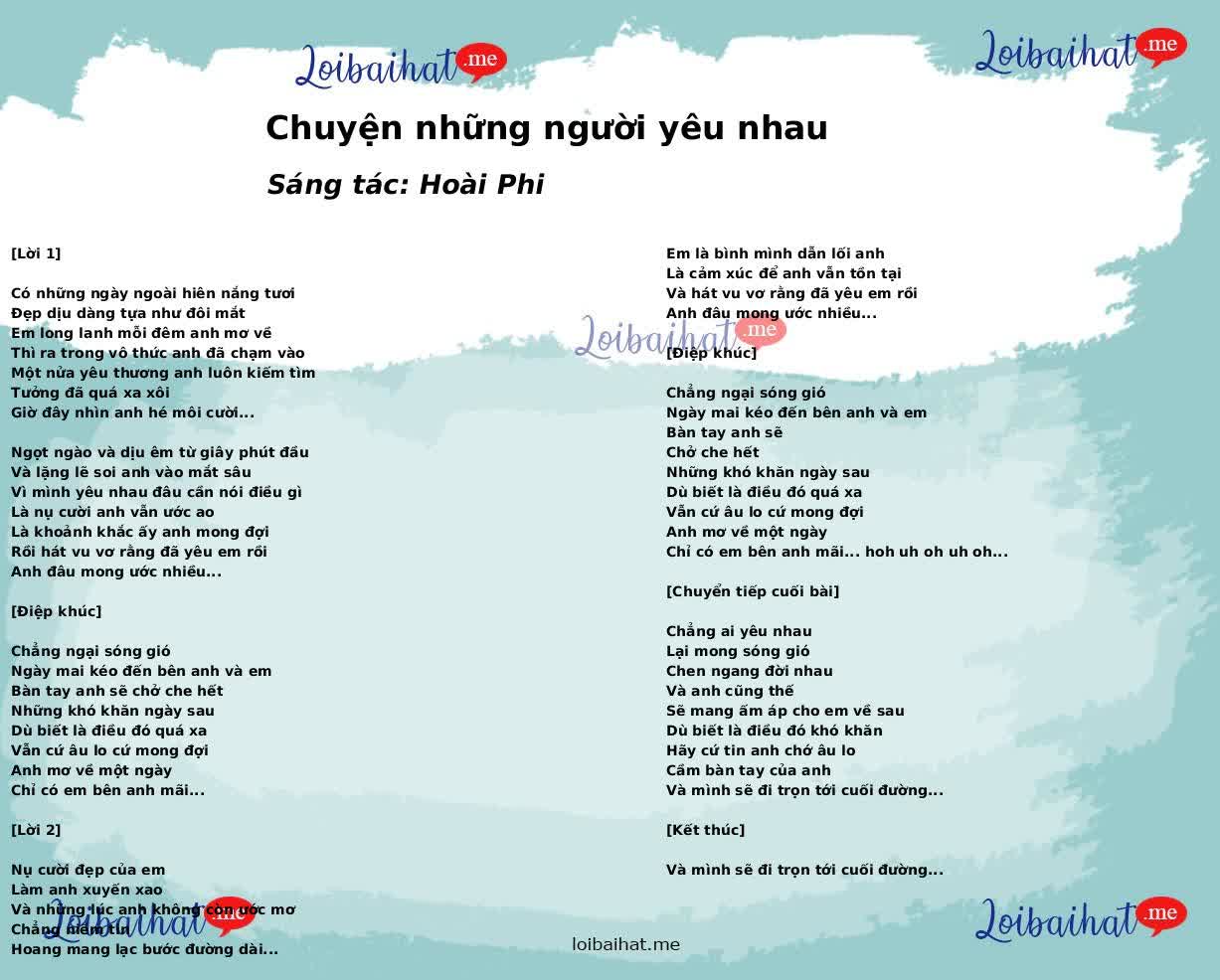 Chuyện những người yêu nhau