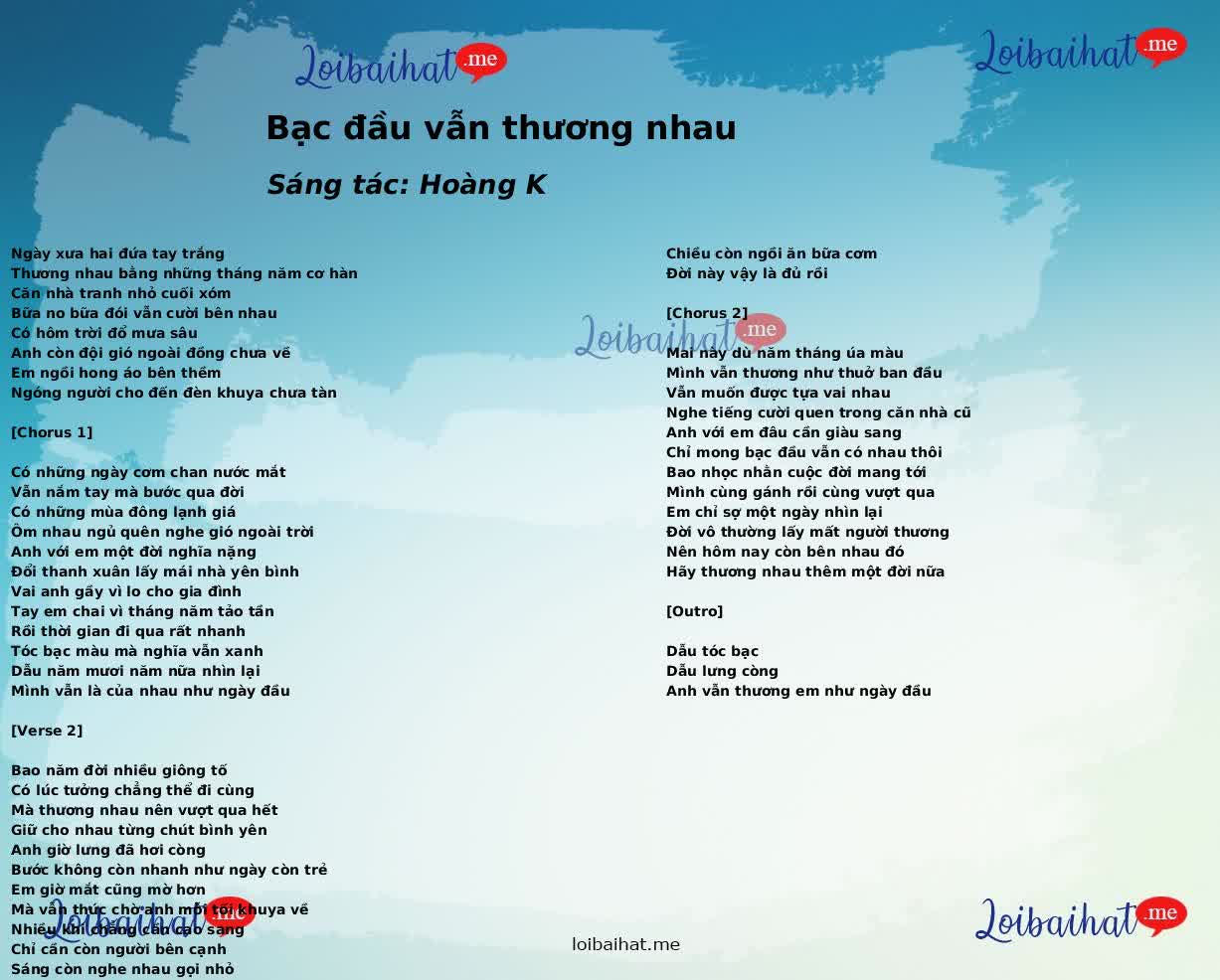 Bạc đầu vẫn thương nhau