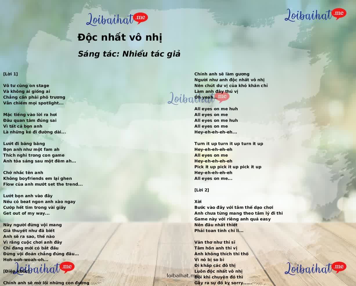 Độc nhất vô nhị