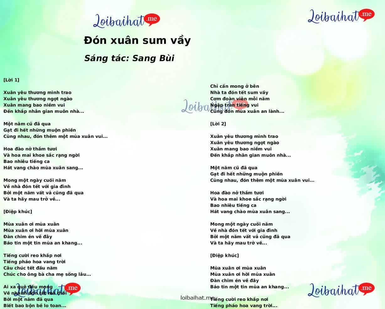 Đón xuân sum vầy