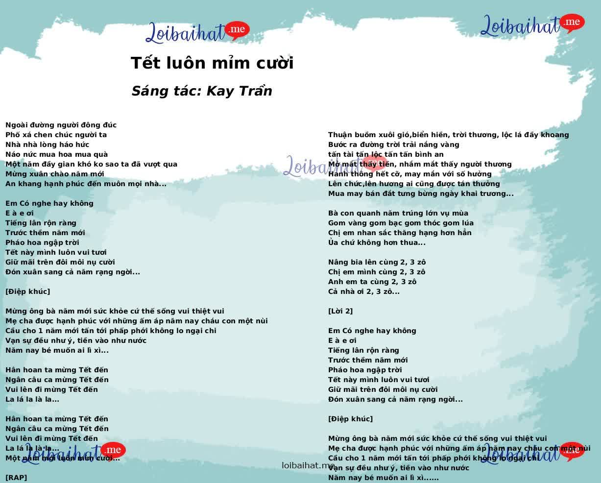 Tết luôn mỉm cười