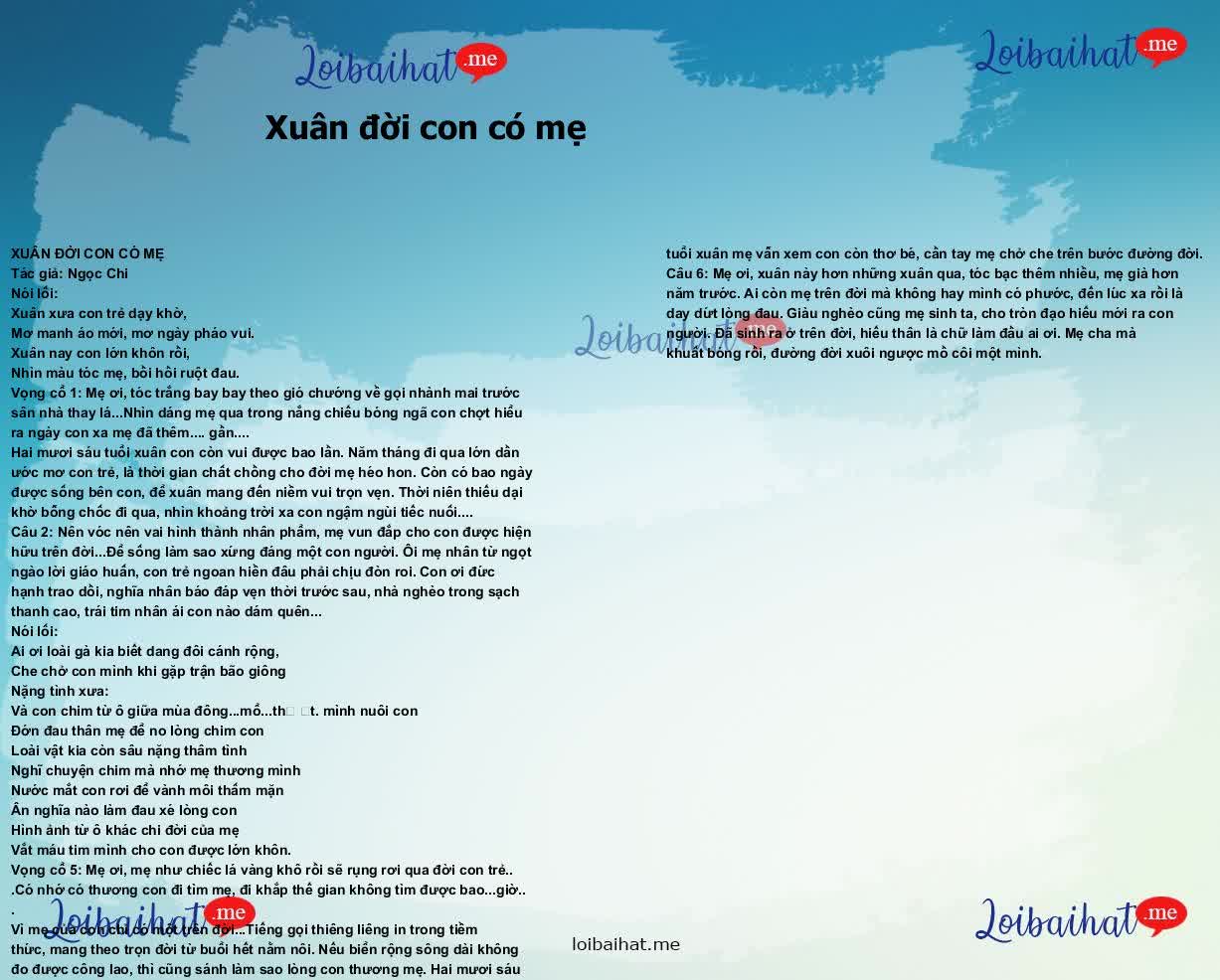 Xuân đời con có mẹ