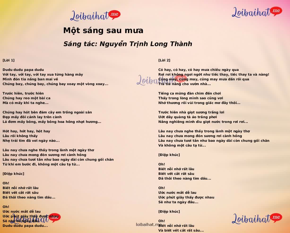 Một sáng sau mưa