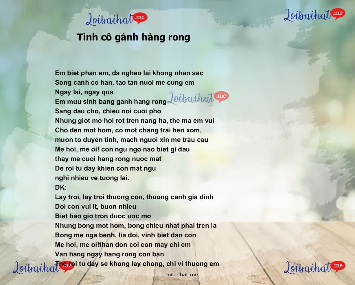 Tình cô gánh hàng rong