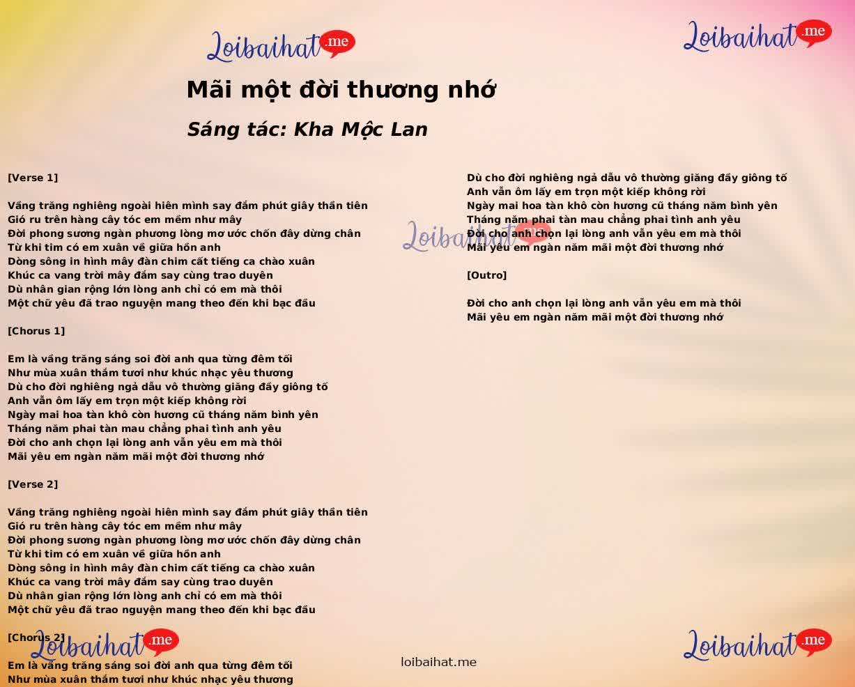 Mãi một đời thương nhớ