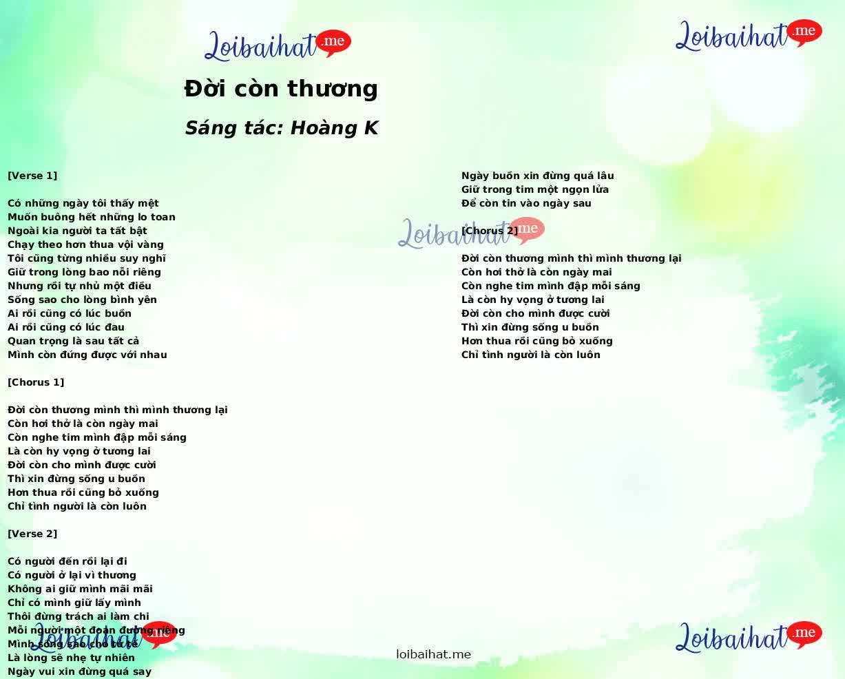 Đời còn thương
