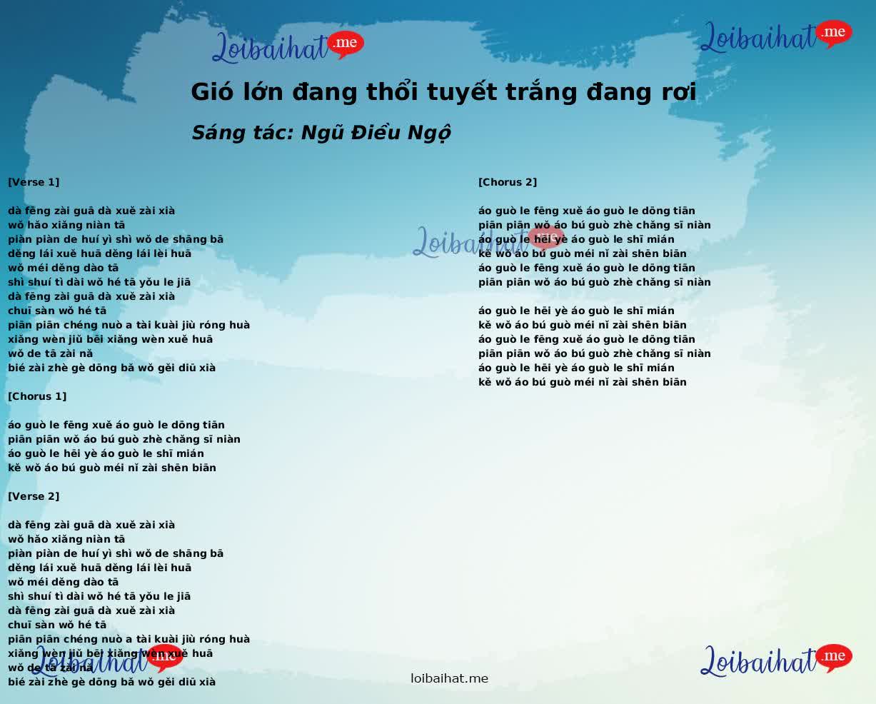 Gió lớn đang thổi tuyết trắng đang rơi